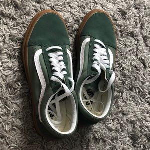 Green and gum Vans